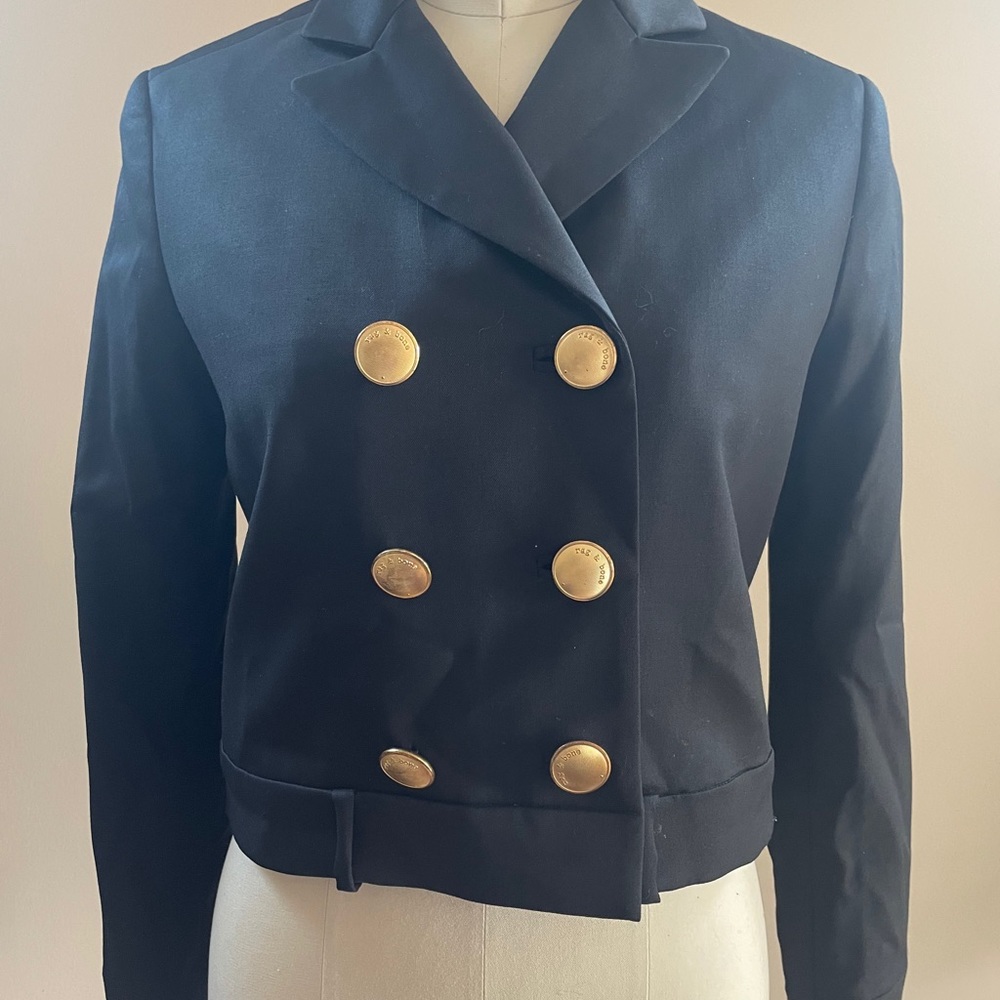 Rag & Bone Black Buttoned Blazer Size 00
